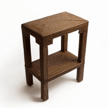 Image showing the Side Table, Katha, Rattan, 48 x 30 x 63cm, Brown product.