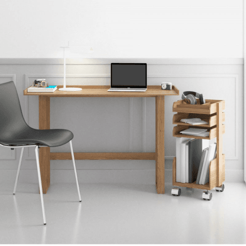 Image showing the Slim Laptop Writing Table, H74 x W110cm, Oak product.
