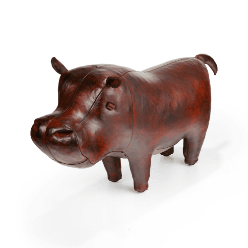Image showing the Hippopotamus Animal footstool, L630 x W250 x H380mm, Brown product.