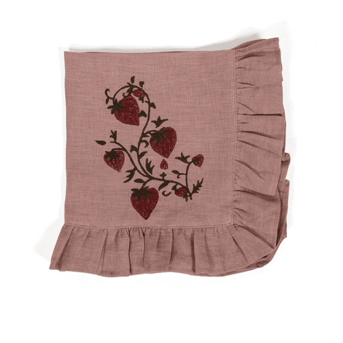 Image showing the Fraises des Bois Set of 4 Napkins, 40 x 40cm, Pink product.