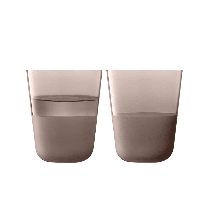 Arc Contrast Set of 2 Tumblers, 380ml, Earth