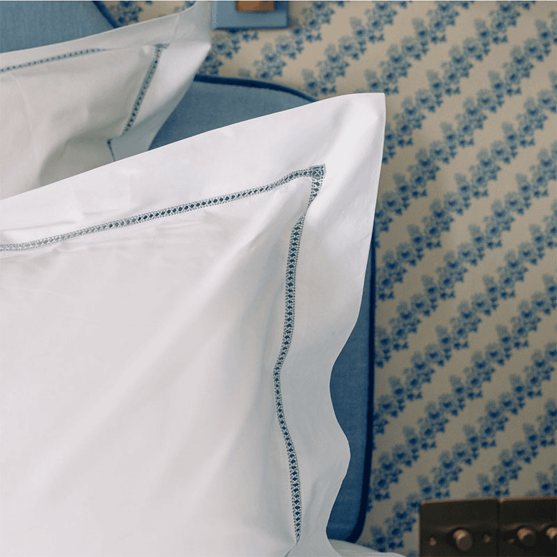 Georgiana Oxford Pillowcase, Standard, Dusky Blue