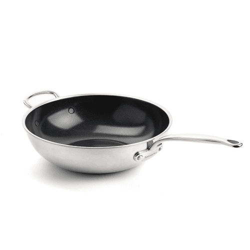 Image showing the Premiere Non-Stick Wok, 30cm, Stainless Steel product.