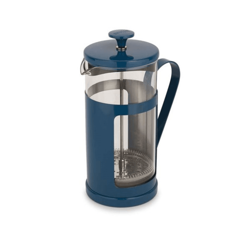 Monaco Stainless Steel Cafetière, 8 Cup, Blue