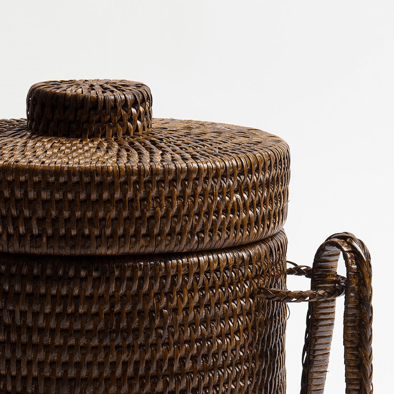 Stand Rattan Ice Bucket, H25cm, Brown