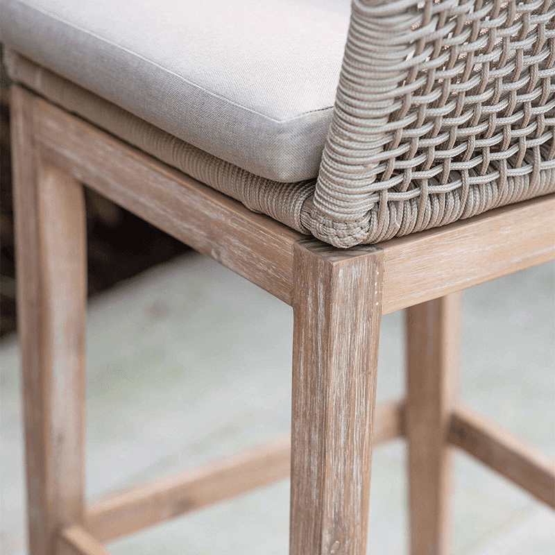 Lynton Set of 2 Bar Stools, Grey