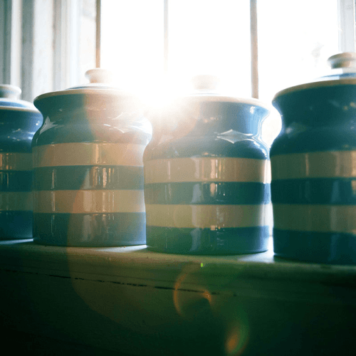 Image showing the Plain Storage Jar, 840ml, blue product.