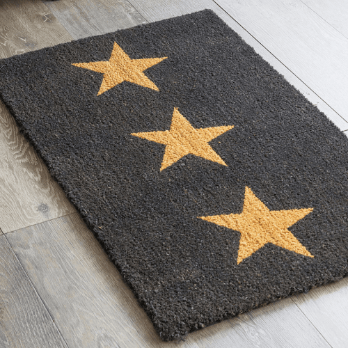 Image showing the Triple Star Doormat, Large, Charcoarl product.