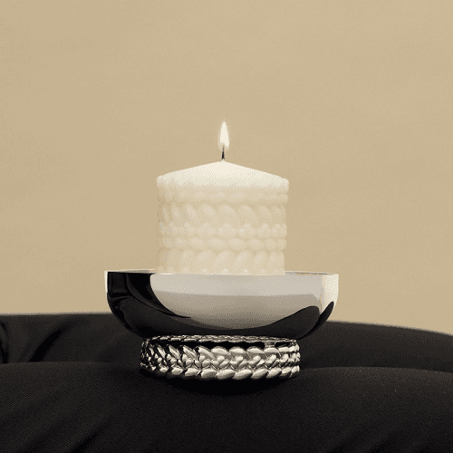 Image showing the Babylone Candle, H10 x D8cm, Ivory product.
