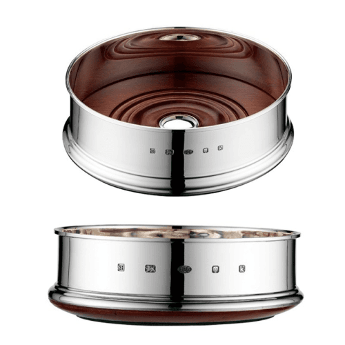 Image showing the Plain Wine coaster, 5", sterling silver product.
