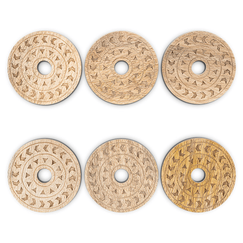 Anali Mango Wood Coasters, D10cm, Natural