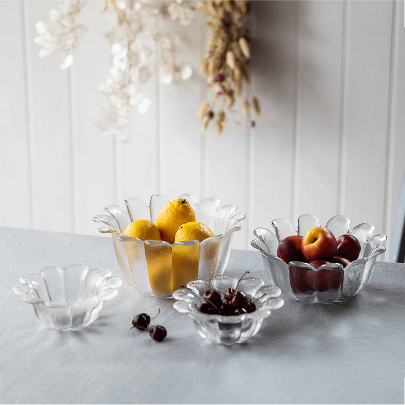 Daisy Set of 2 Dishes, D18cm, Clear