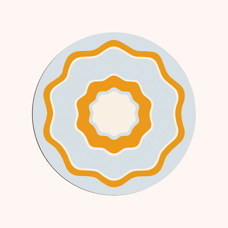 Flowerama Set of 6 Coasters, D10cm, Multi