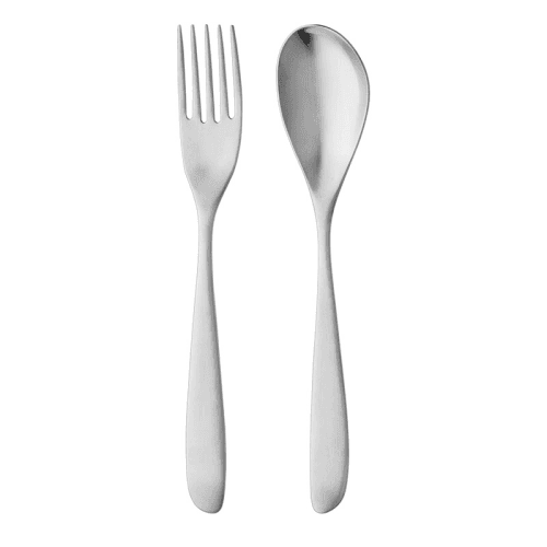 Image showing the Spoon & Fork Serving Set, Olive Satin, Set of 2 product.