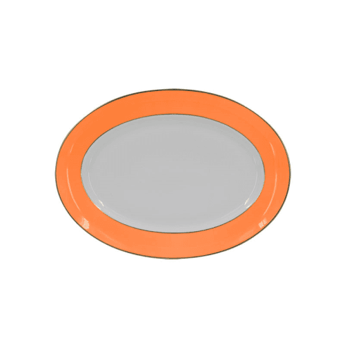 Image showing the Sous Le Soleil Oval Platter, W31 x L42cm, Matt Gold Classic Orange product.
