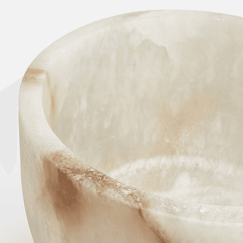Florenza Champagne Bowl, L28 x W25cm, Alabaster