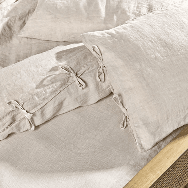 Adya Linen King Size Duvet Cover, Natural