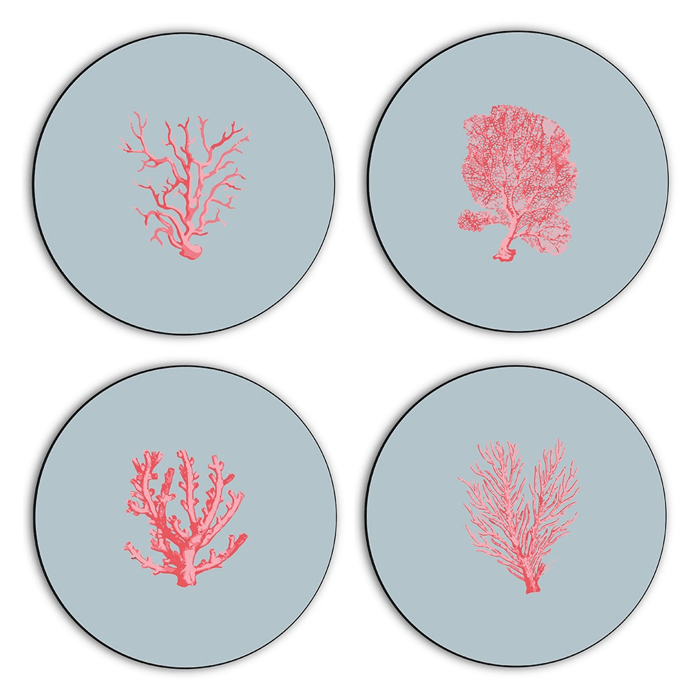 Coral Set of 4 table mats, 25.5cm