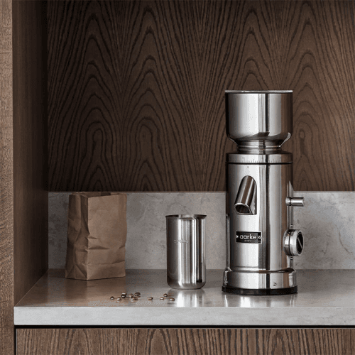 Image showing the Flat Burr Coffee Grinder, 27cm, Stainless Steel product.