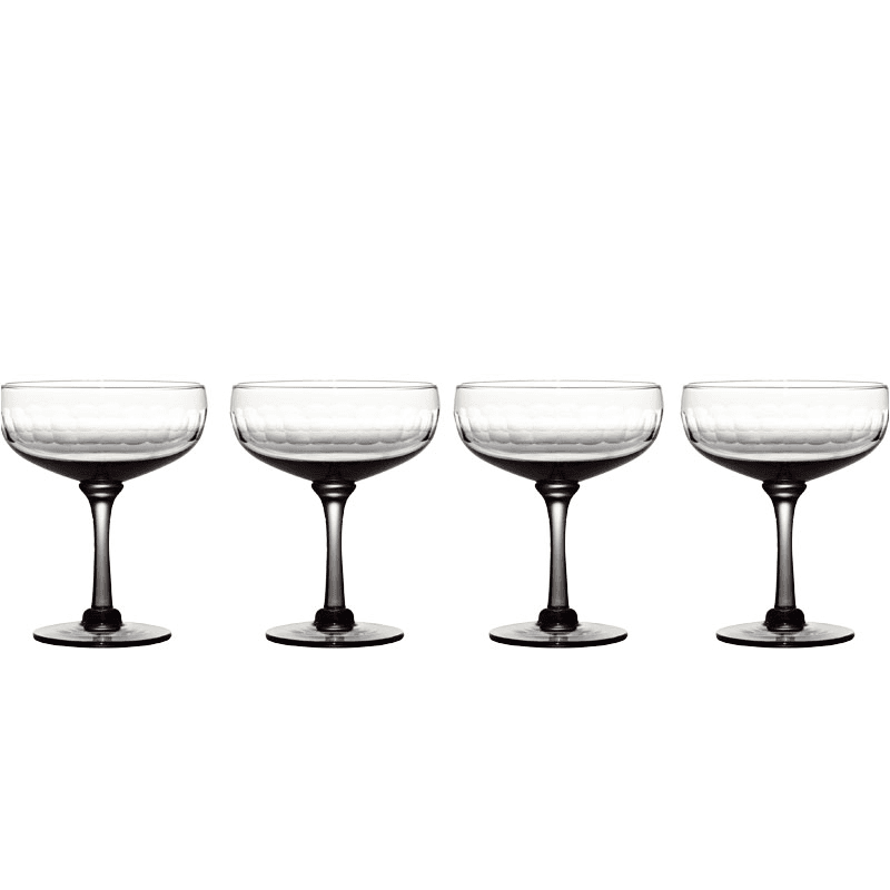 Lens Set of 4 Cocktail Glasses, 210ml, Smoky