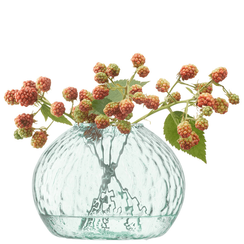 Canopy Seed Vase, H11cm, Clear Recycled Glass