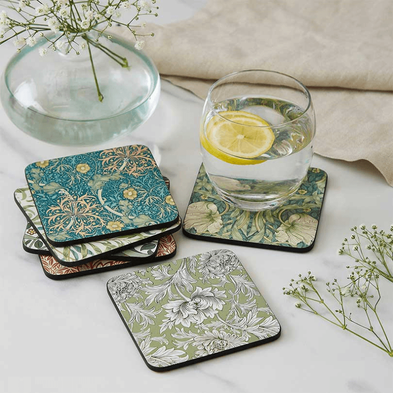 Morris & Co Set of 6 Coasters, D10.5cm, Multi