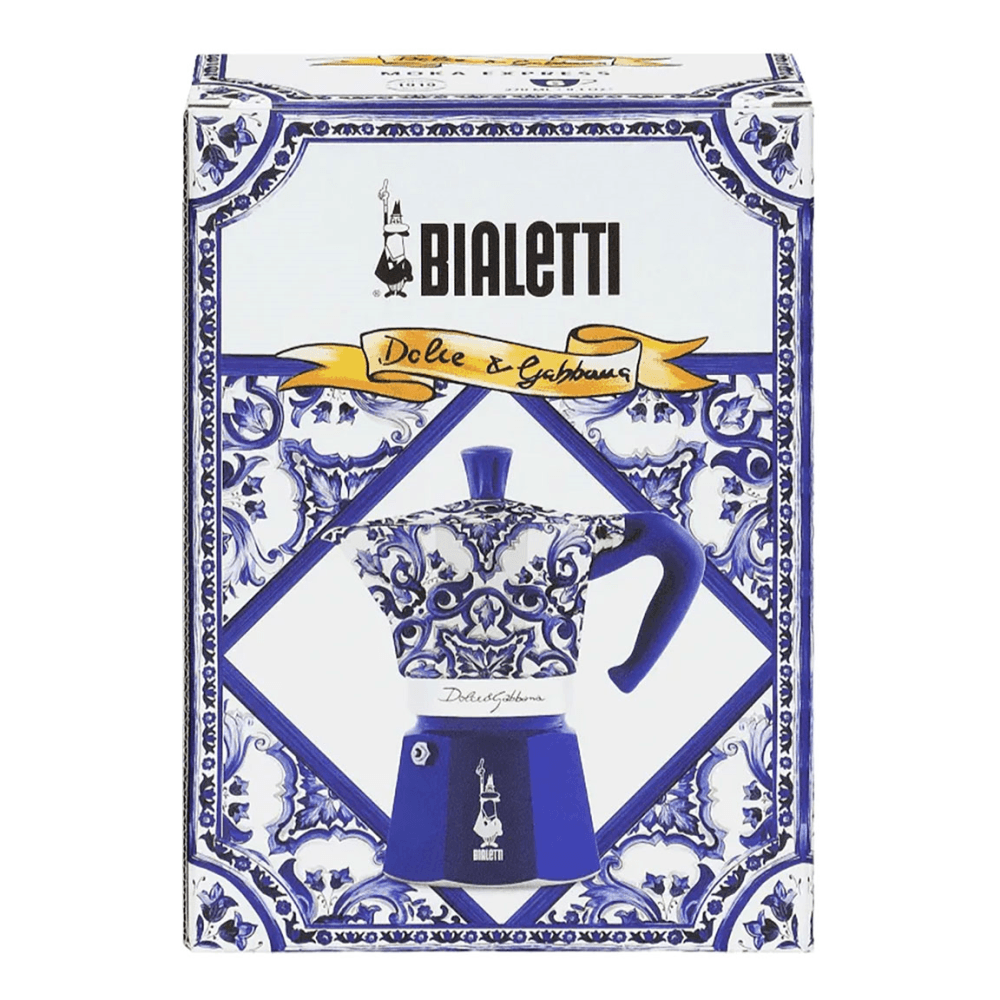 Bialetti Moka Espresso Pot, 6 Cup Capacity, Blue