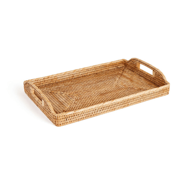 Rattan Serving Trays, Medium, Natural