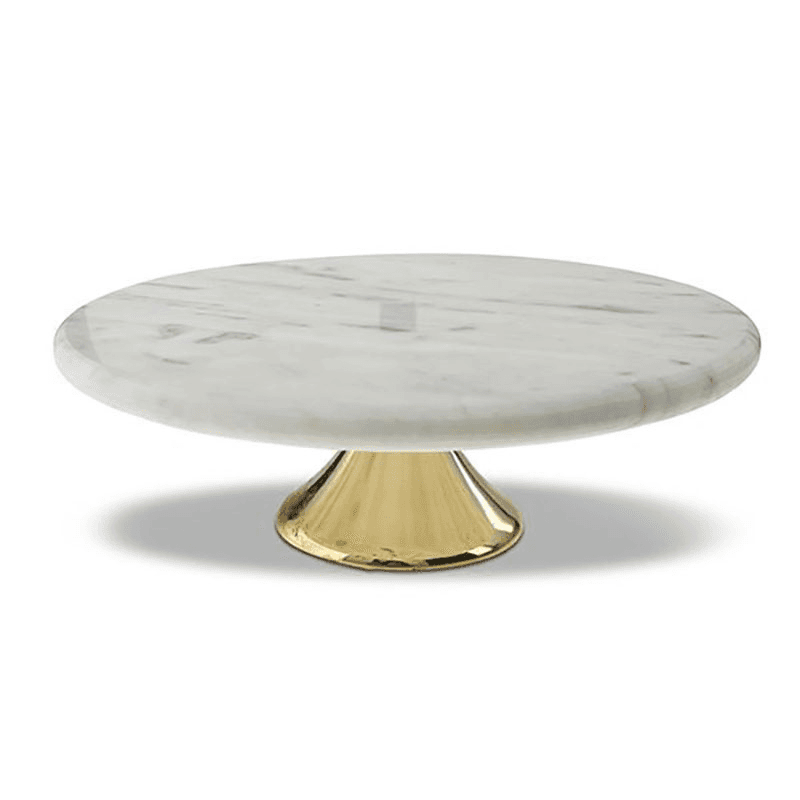 Marble Cake Stand, D25.5 x H9cm, White