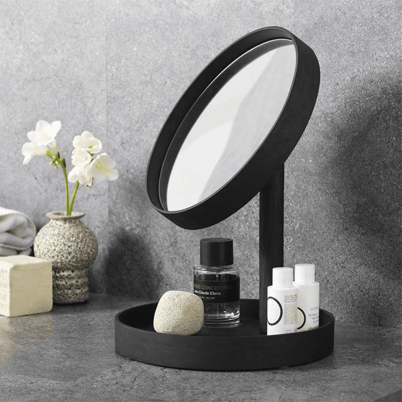 Look Magnify Mirror, H37 x D25cm, Black