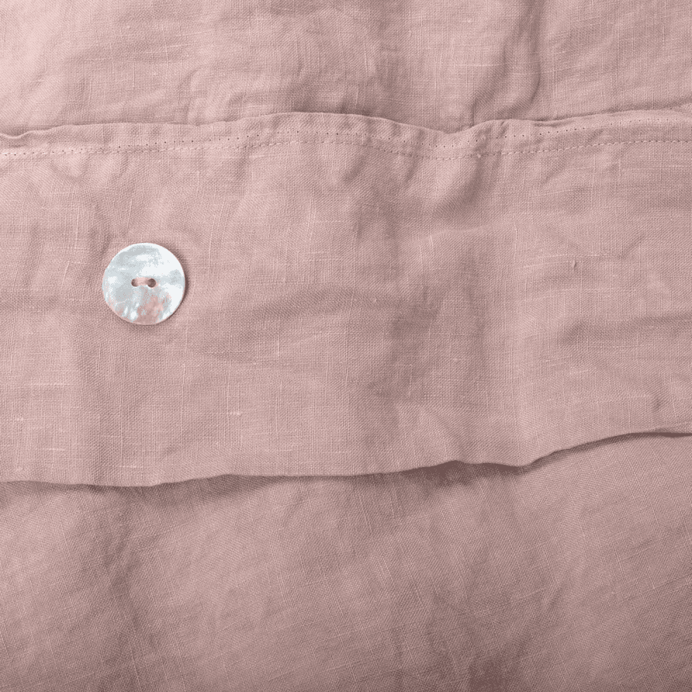 Washed Linen Linen Oxford Pillowcase, Dusky Pink