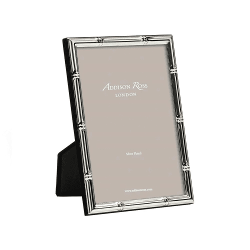 Image showing the Bamboo Photograph frame, 4 x 6" with 10mm border, Silver Plate product.