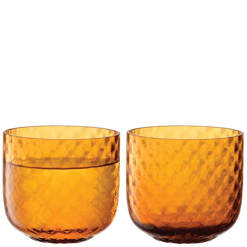 Dapple Tumblers Set of 2, 330ml, Sun Amber