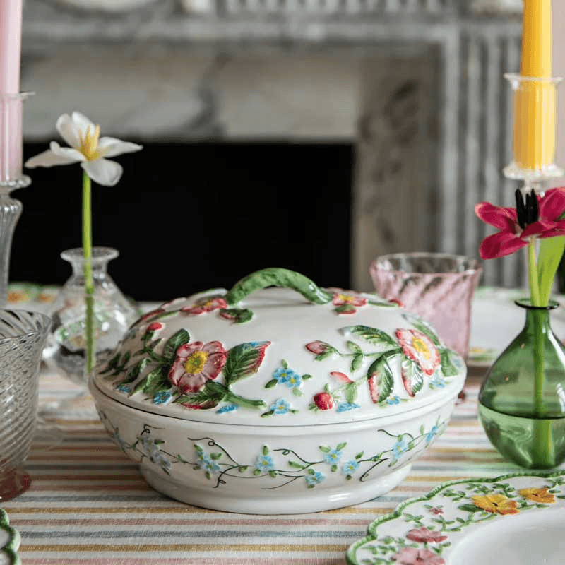Giardino Lidded Serving Dish, H10 x W24 x D24cm, Multi