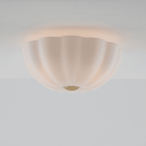 Image showing the Flower Flush Ceiling Light, H22cm, Opal product.