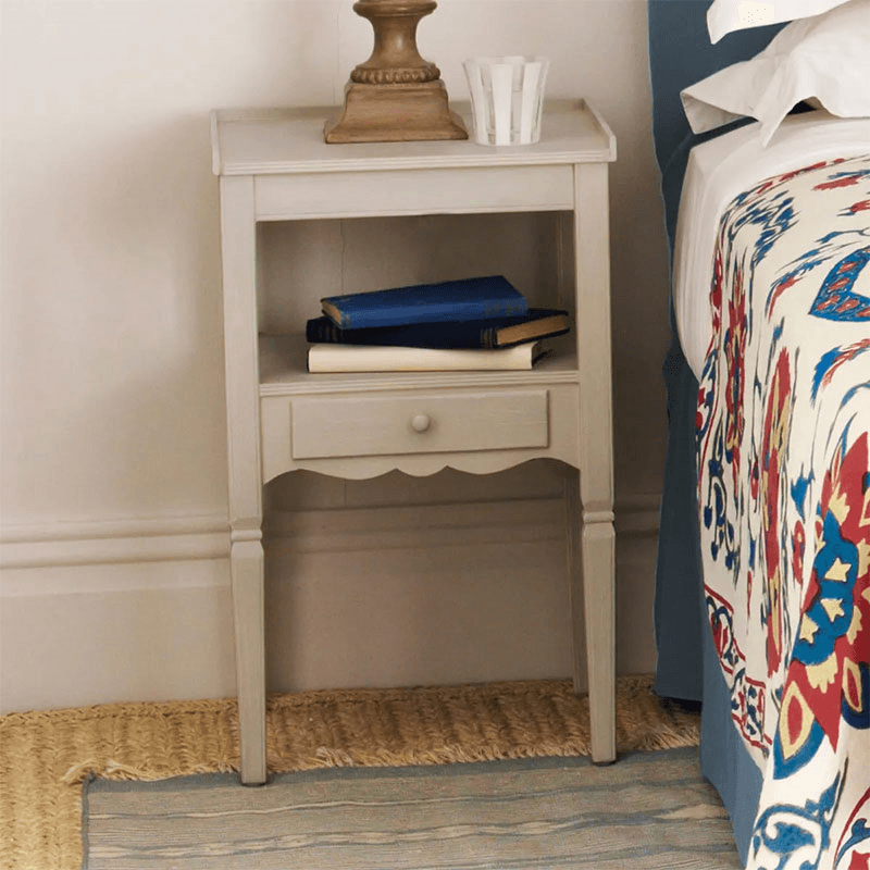 Bedside Table, Radnor, Linen Grey, 40cm