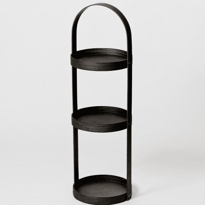 Mezza Round Caddy, D22cm, Dark Oak