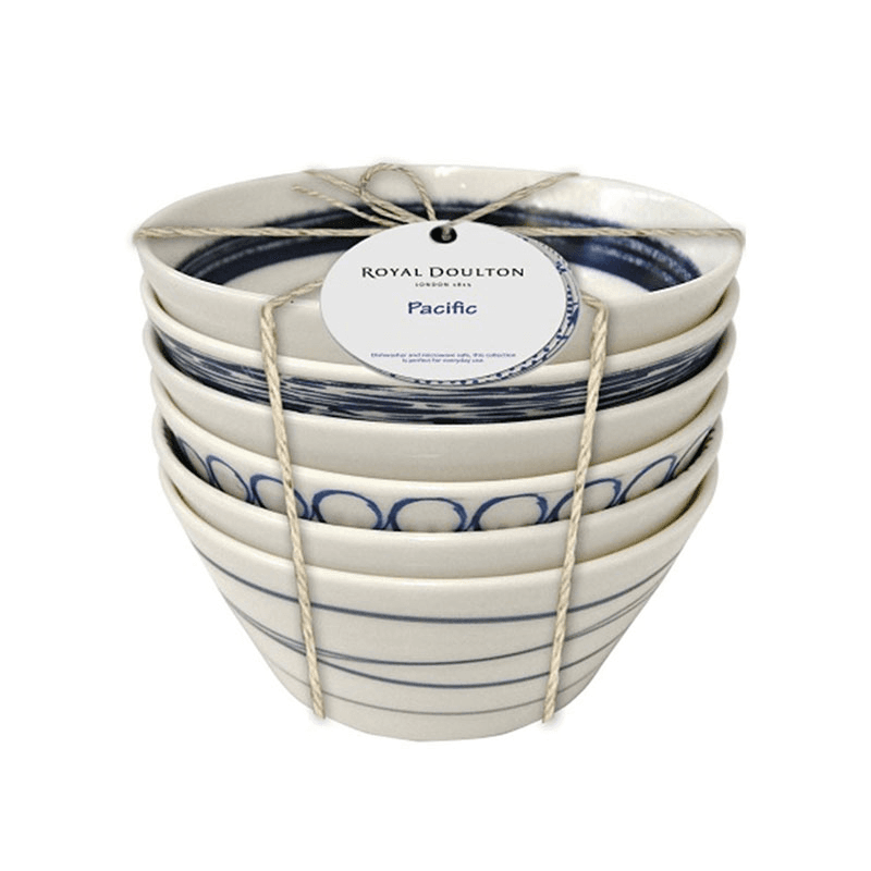 Pacific Set of 6 tapas bowls, 11cm, Assorted