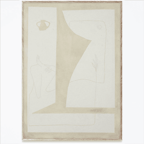 Image showing the Consume Framed Print, 50 x 70cm, White product.