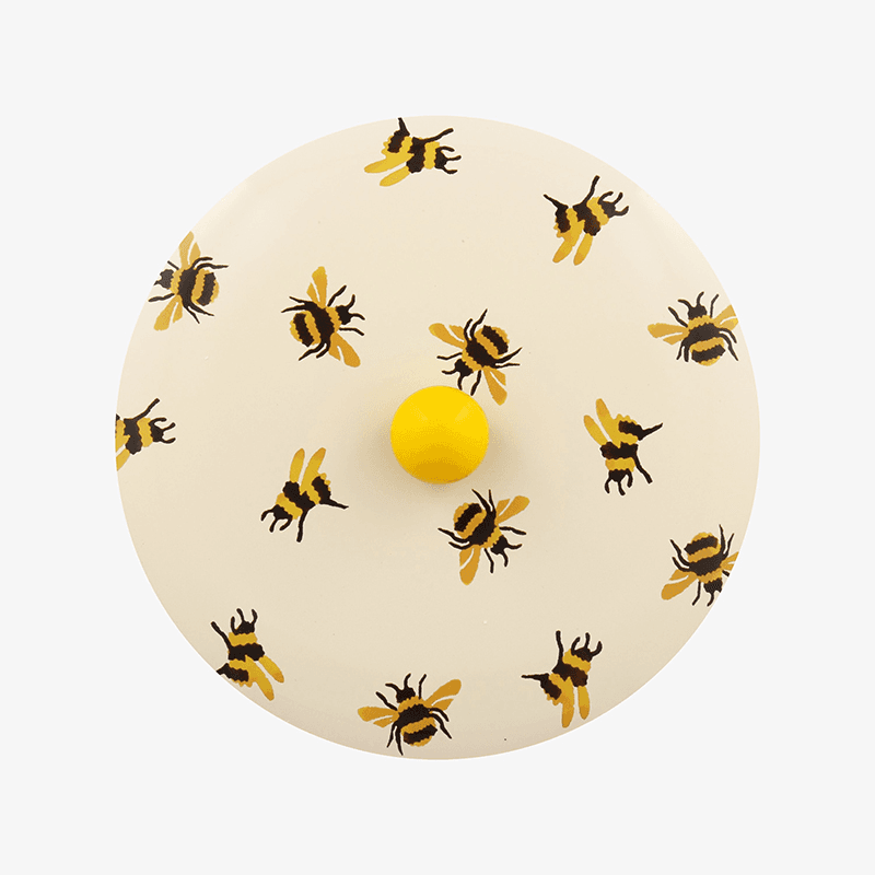 Bees Biscuit Barrel, 18cm x 17cm, Yellow