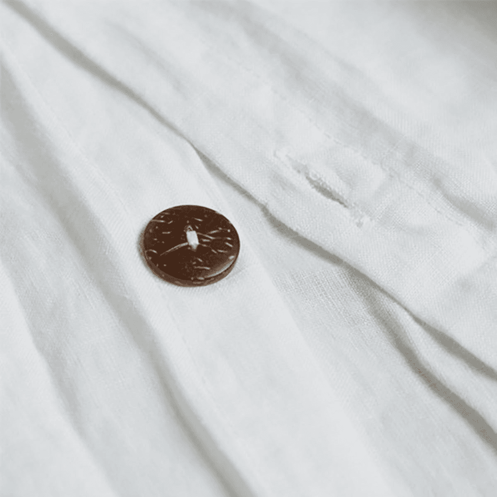 White Linen Duvet Cover, King