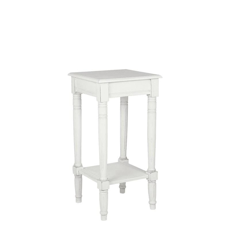 Heritage Accent Table with Shelf, Elizabeth White