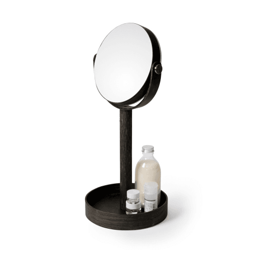 Image showing the Close Up Mirror, H45 x W19.5 x D19.5cm, Black product.