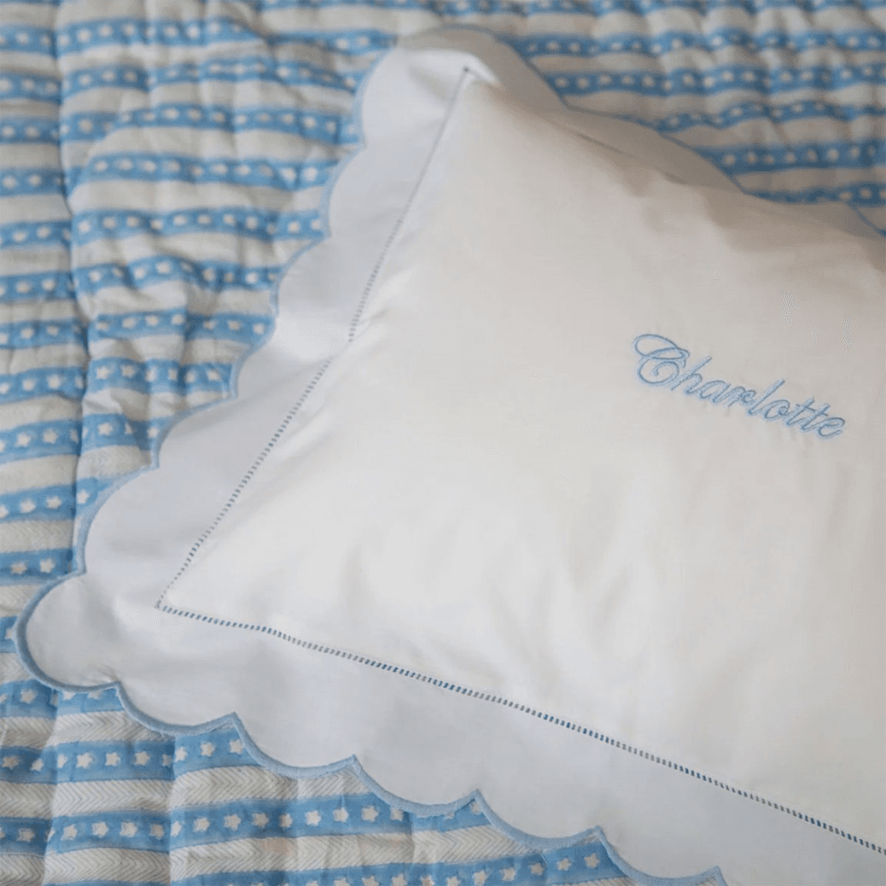 Pomily Baby Boudoir Pillow, Blue