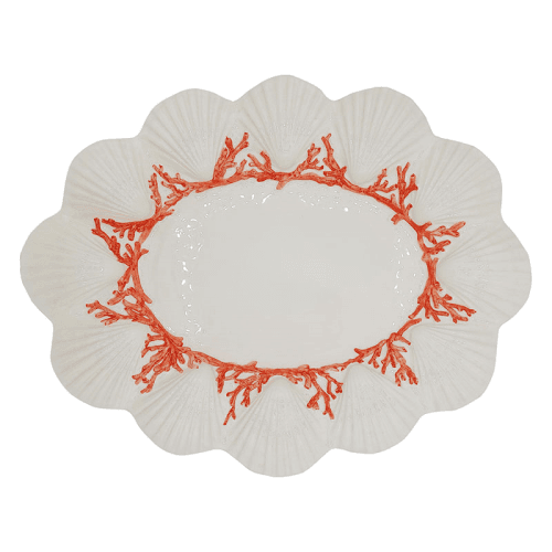 Image showing the Saint Jacques Serving Plate, D40cm, White product.