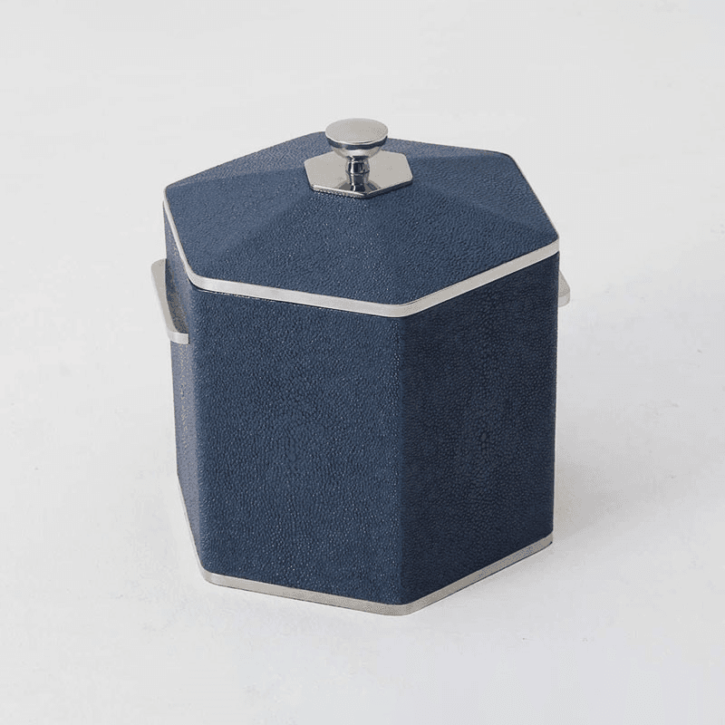 Ice Bucket, Nile Blue Shagreen