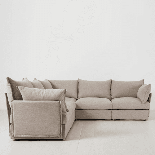 Image showing the Model 06 Linen Corner Sofa, Pumice product.