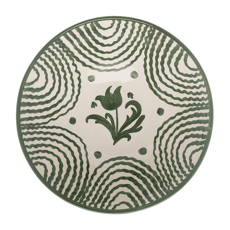 Flor Serving Bowl, D31cm, Green