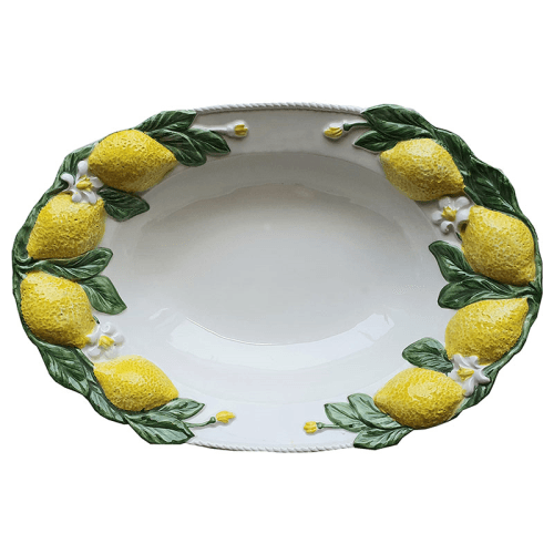 Image showing the Lemon Serving Platter - White/Yellow product.