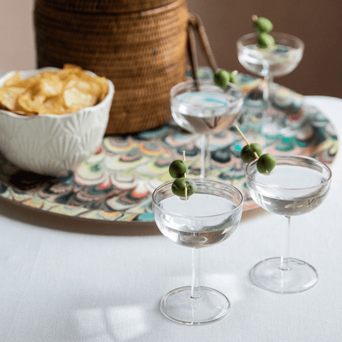 Image showing the Set of 4 Coupes, Rose Pink product.